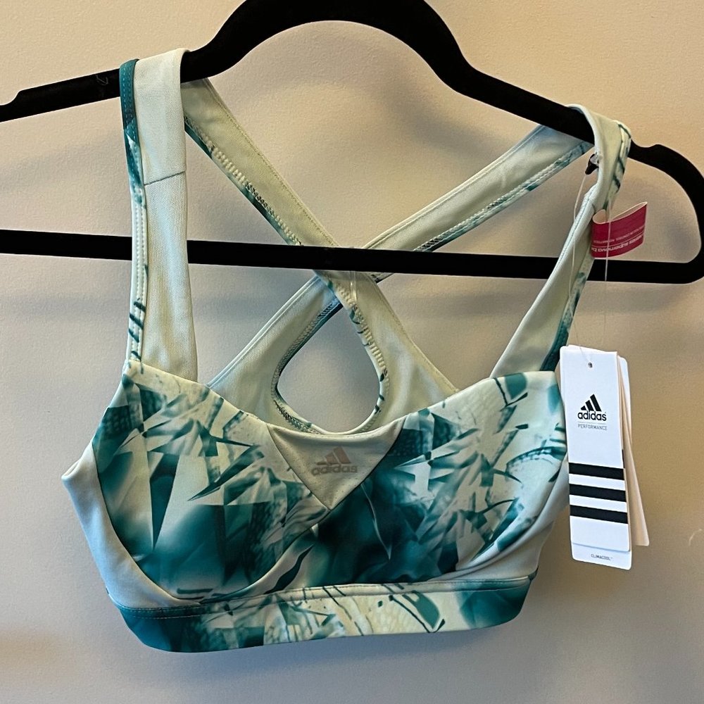 NWT adidas GT Melange Blue Supernova Sports Bra - XS